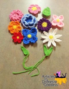 9 assorted flower and 3 assorted leaf applique patterns